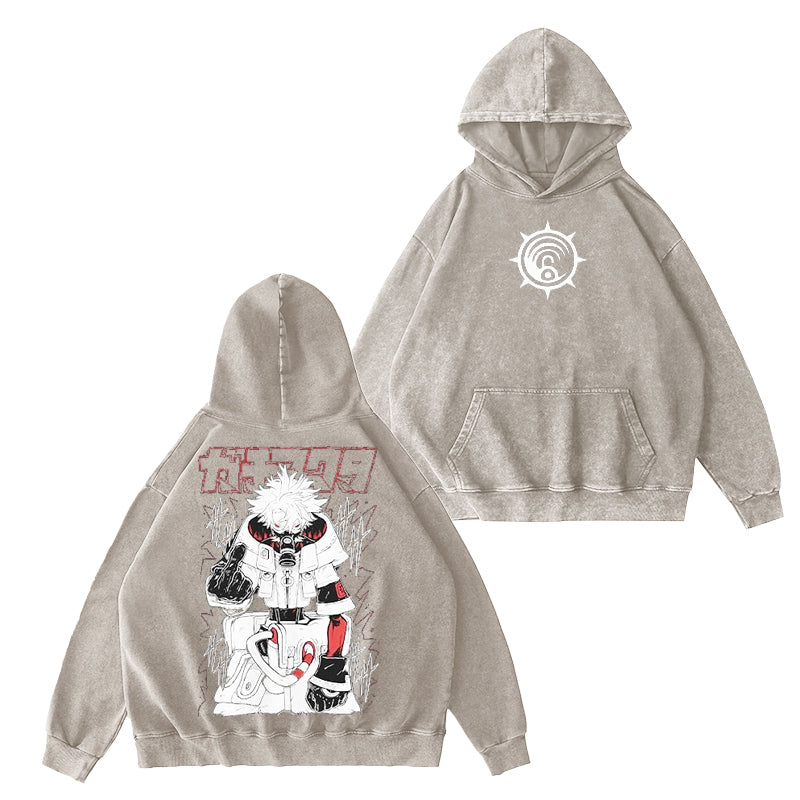 Sudadera con capucha lavada Gachiakuta Vintage