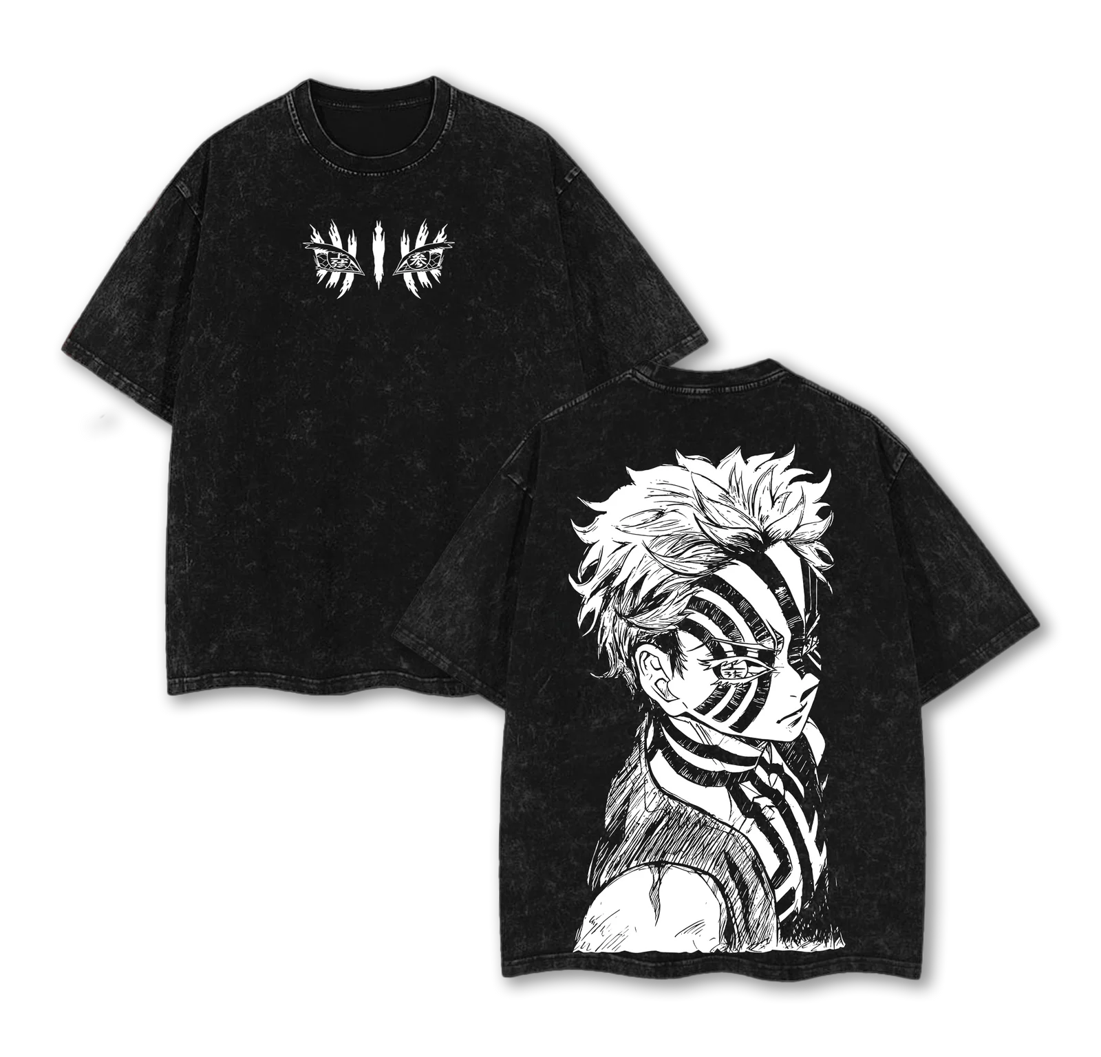 Akaza,Demon Slayer Anime Unisex Washed T-Shirt