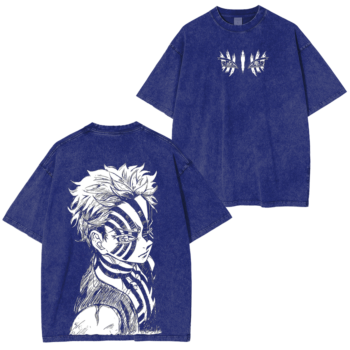 Akaza,Demon Slayer Anime Unisex Washed T-Shirt