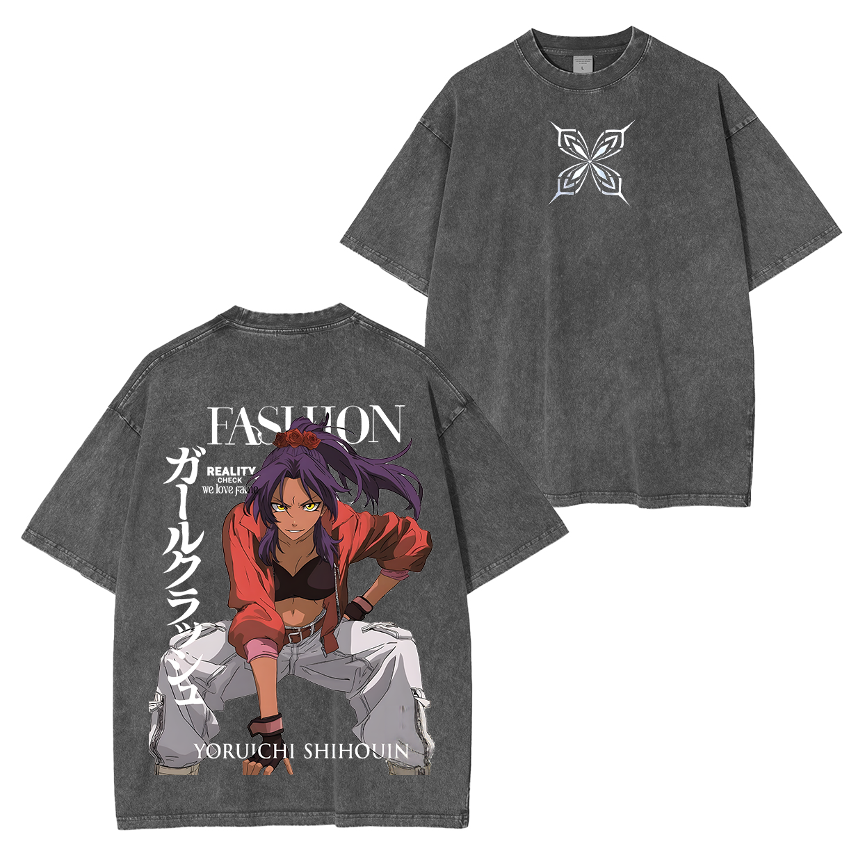 Yoruichi Vintage ,Bleach Anime Unsiex Washed T-Shirt