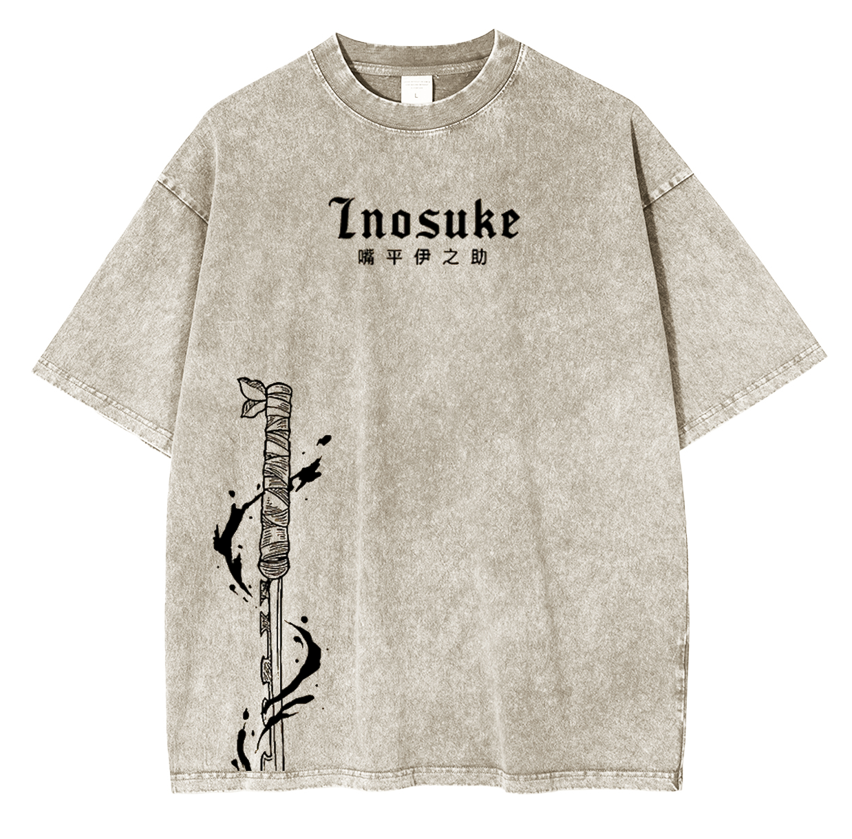 Inosuke,Demon Slayer Anime Unisex Washed T-Shirt