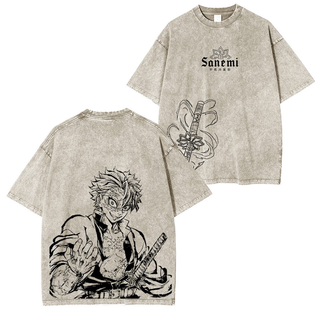 Wind Hashira,Demon Slayer Anime Unisex Washed T-Shirt