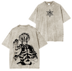 Akaza, camiseta unisex lavada del anime Demon Slayer
