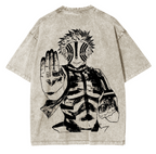 Akaza, camiseta unisex lavada del anime Demon Slayer