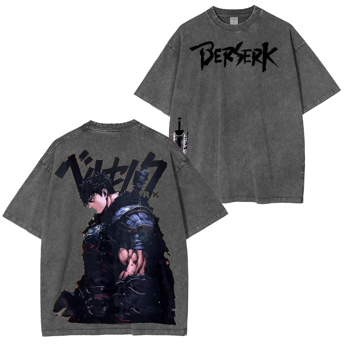 Camiseta vintage de Griffith, ángel caído y Guts, furia berserker