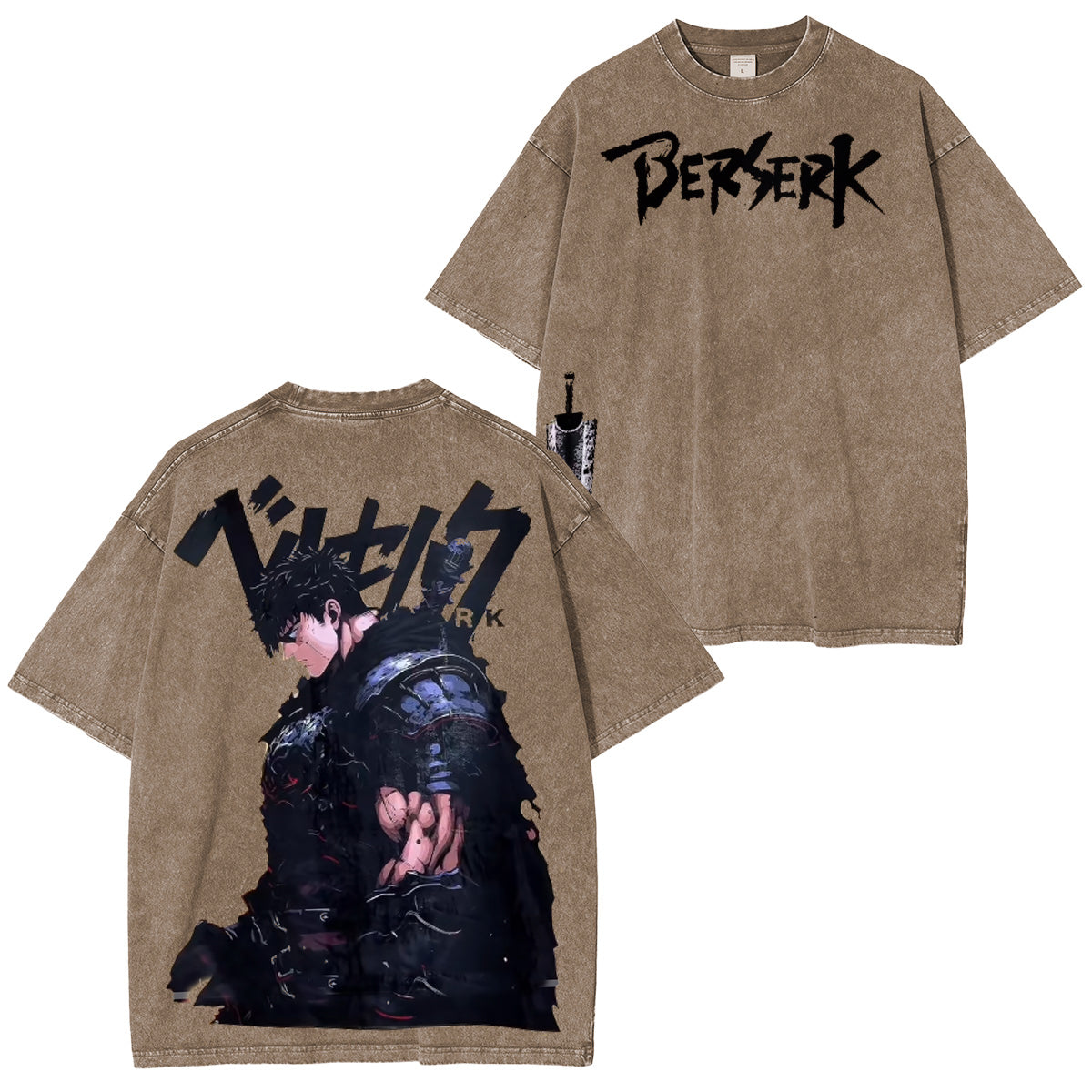 Camiseta vintage de Griffith, ángel caído y Guts, furia berserker
