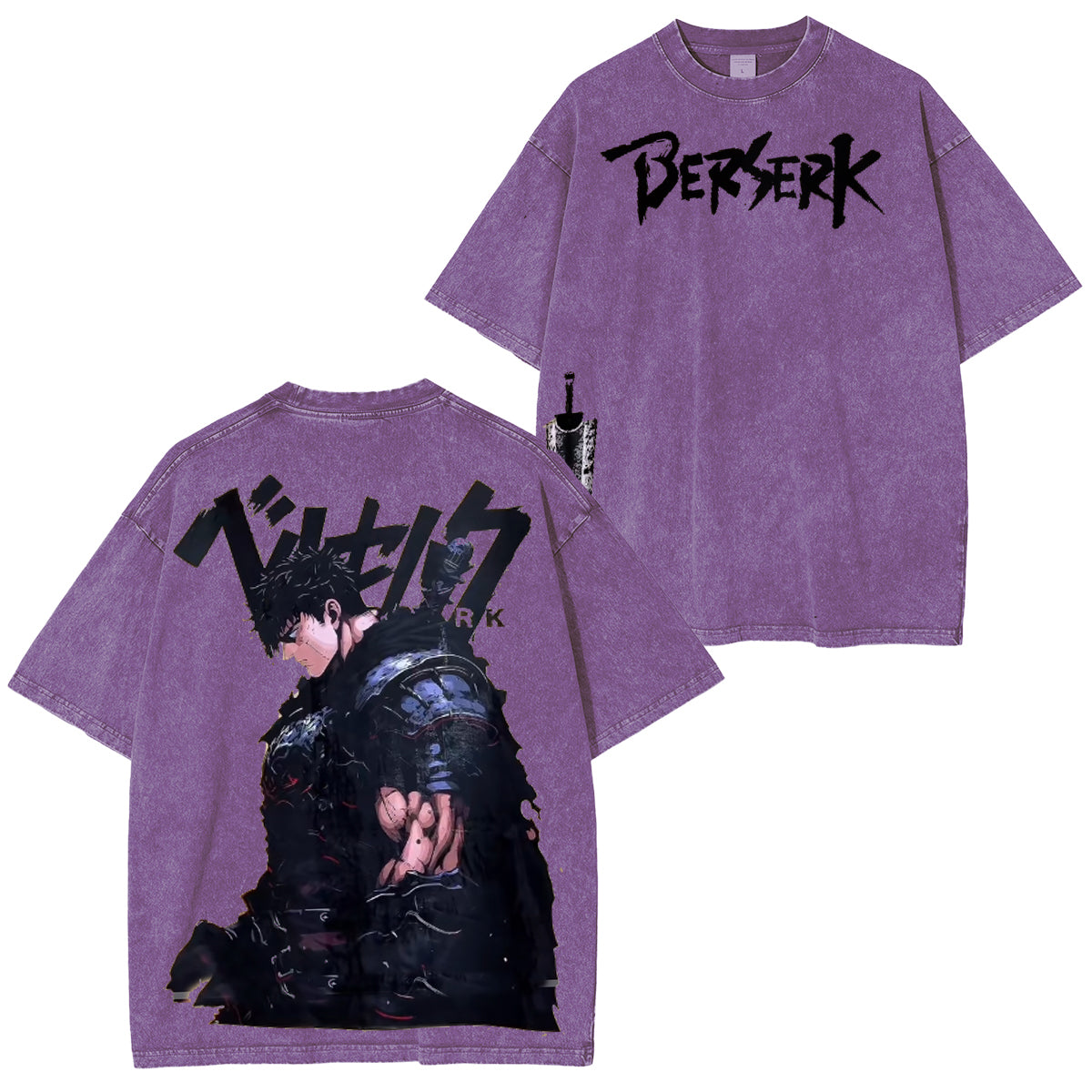 Camiseta vintage de Griffith, ángel caído y Guts, furia berserker