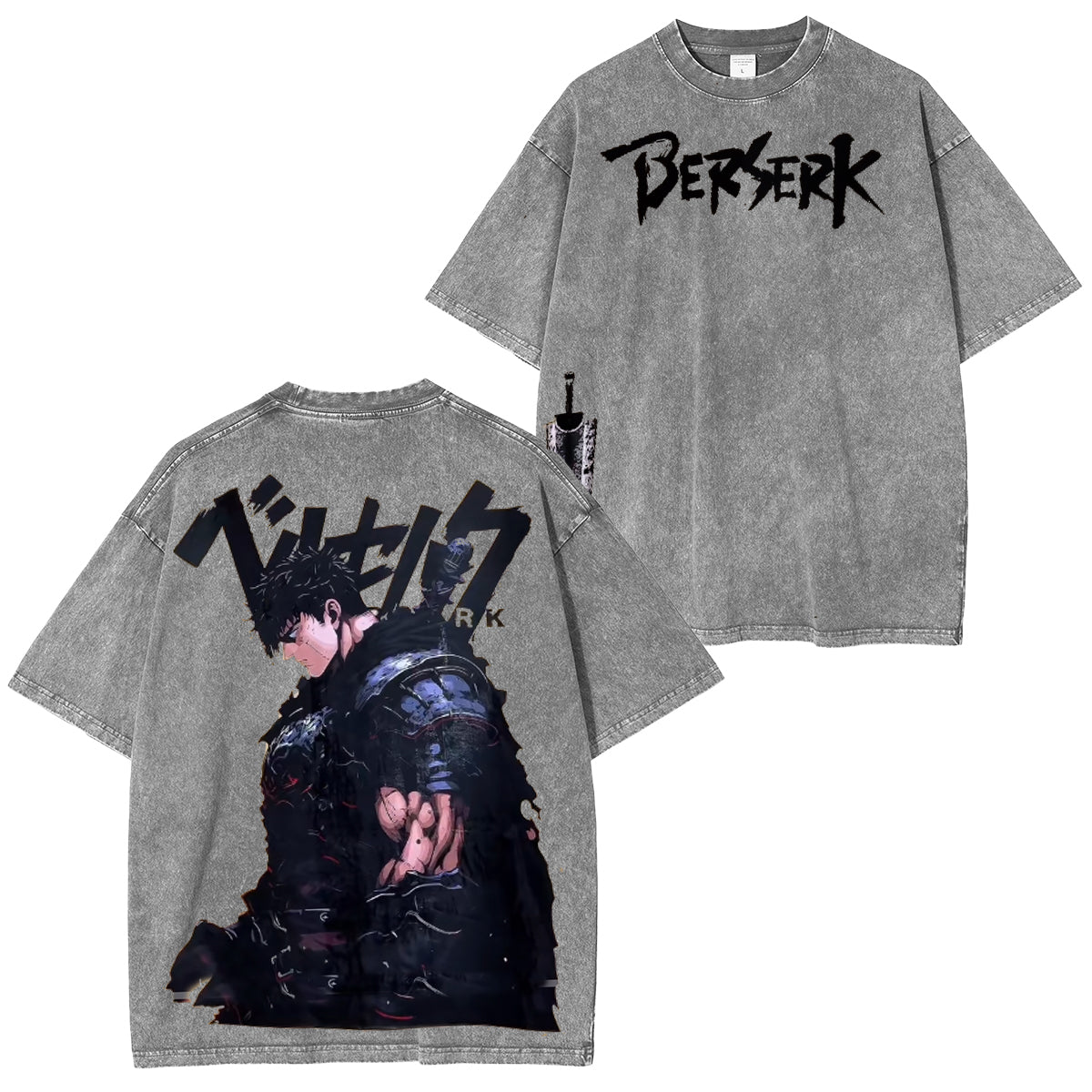Camiseta vintage de Griffith, ángel caído y Guts, furia berserker