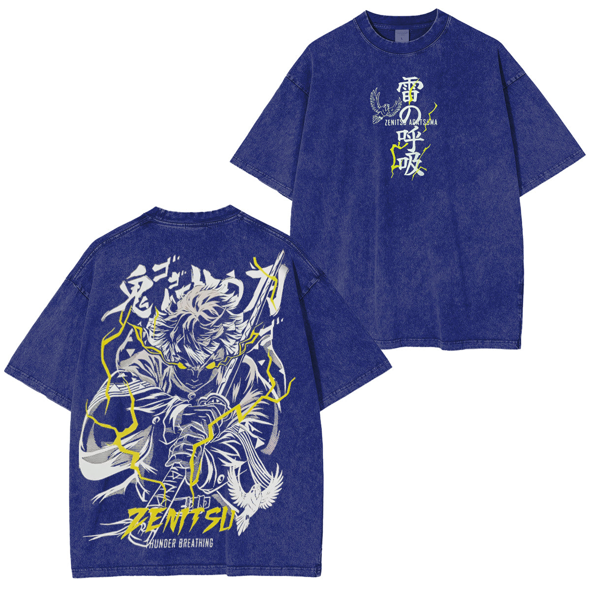 Rock Zenitsu's Thunder Breathing power Vintage Tee