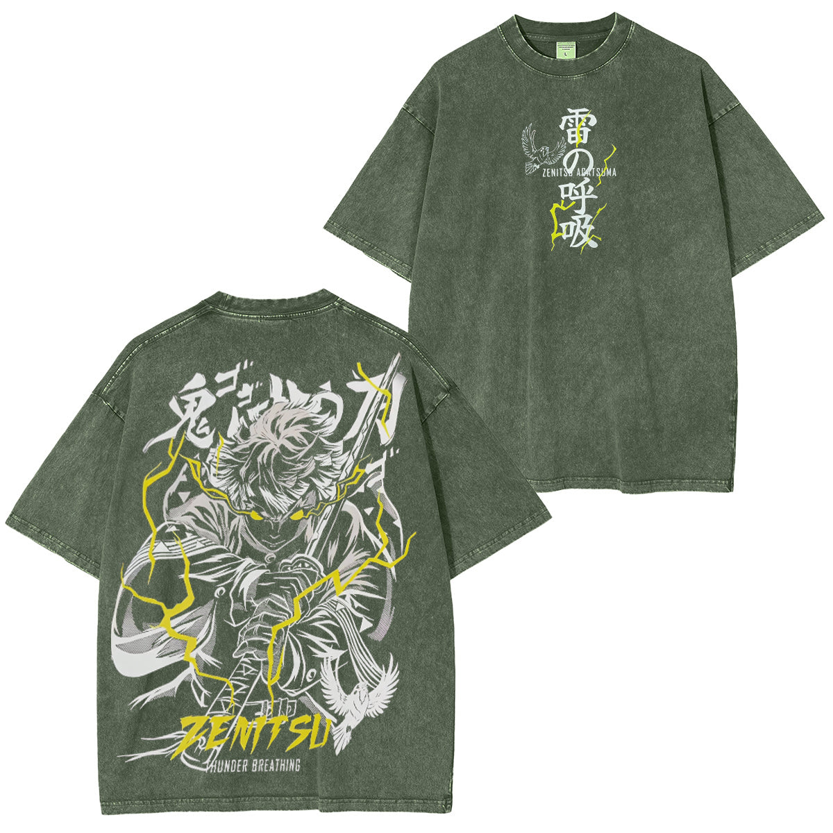 Rock Zenitsu's Thunder Breathing power Vintage Tee