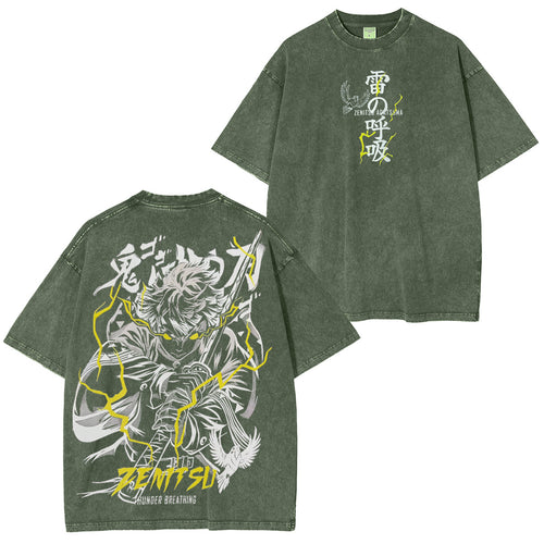 Luce el poder de la Respiración del Rayo de Zenitsu - Camiseta Vintage