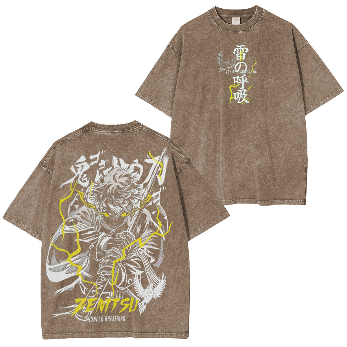 Rock Zenitsu's Thunder Breathing power Vintage Tee
