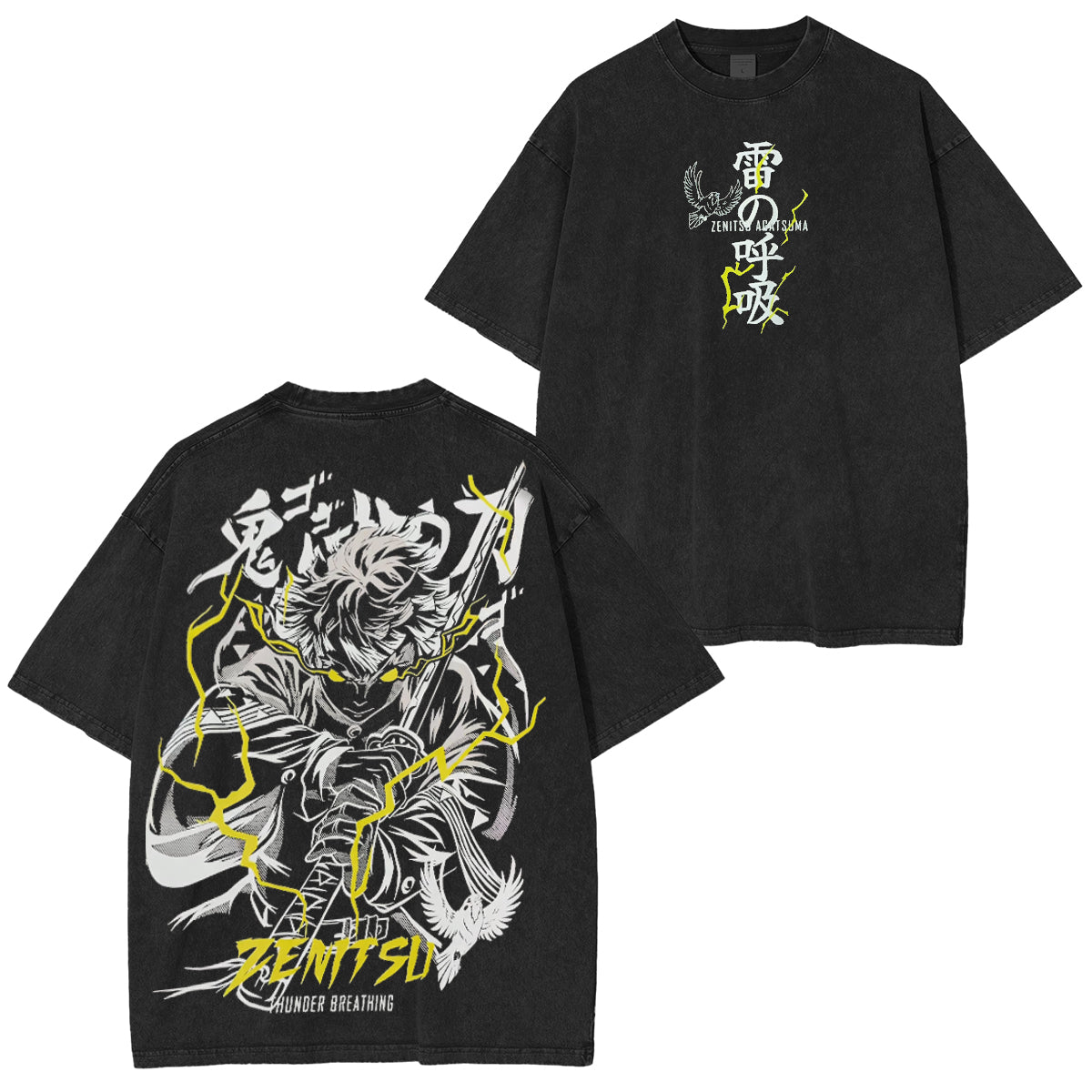 Rock Zenitsu's Thunder Breathing power Vintage Tee
