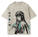 T-shirt unisexe délavé Tokito Muichiro, Anime Demon Slayer