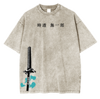 T-shirt unisexe délavé Tokito Muichiro, Anime Demon Slayer