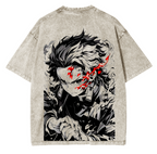 Tanjiro Kamado, Camiseta unisex lavada de anime Demon Slayer