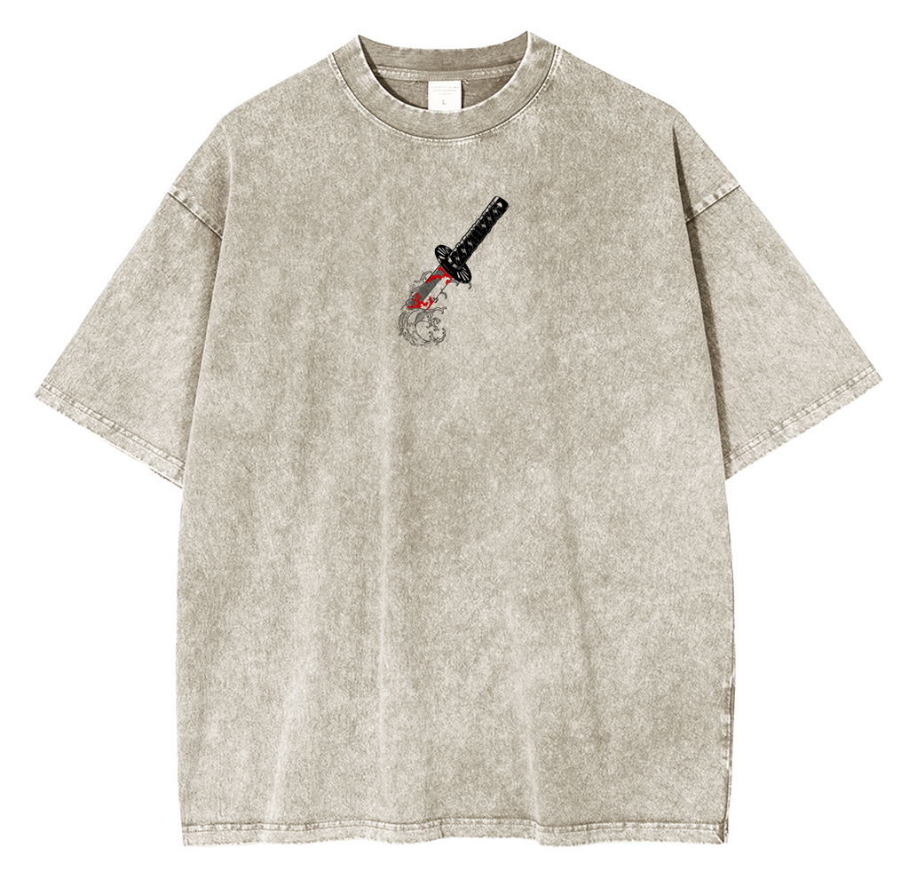 Tanjiro Kamado, Camiseta unisex lavada de anime Demon Slayer