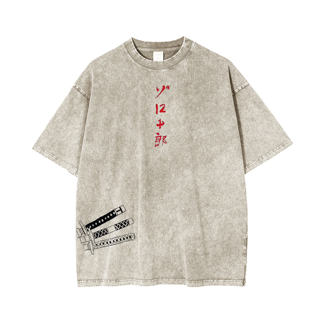 Camiseta Vintage de Zoro de One Piece