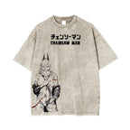 Camiseta unisex lavada de Chainsaw Man