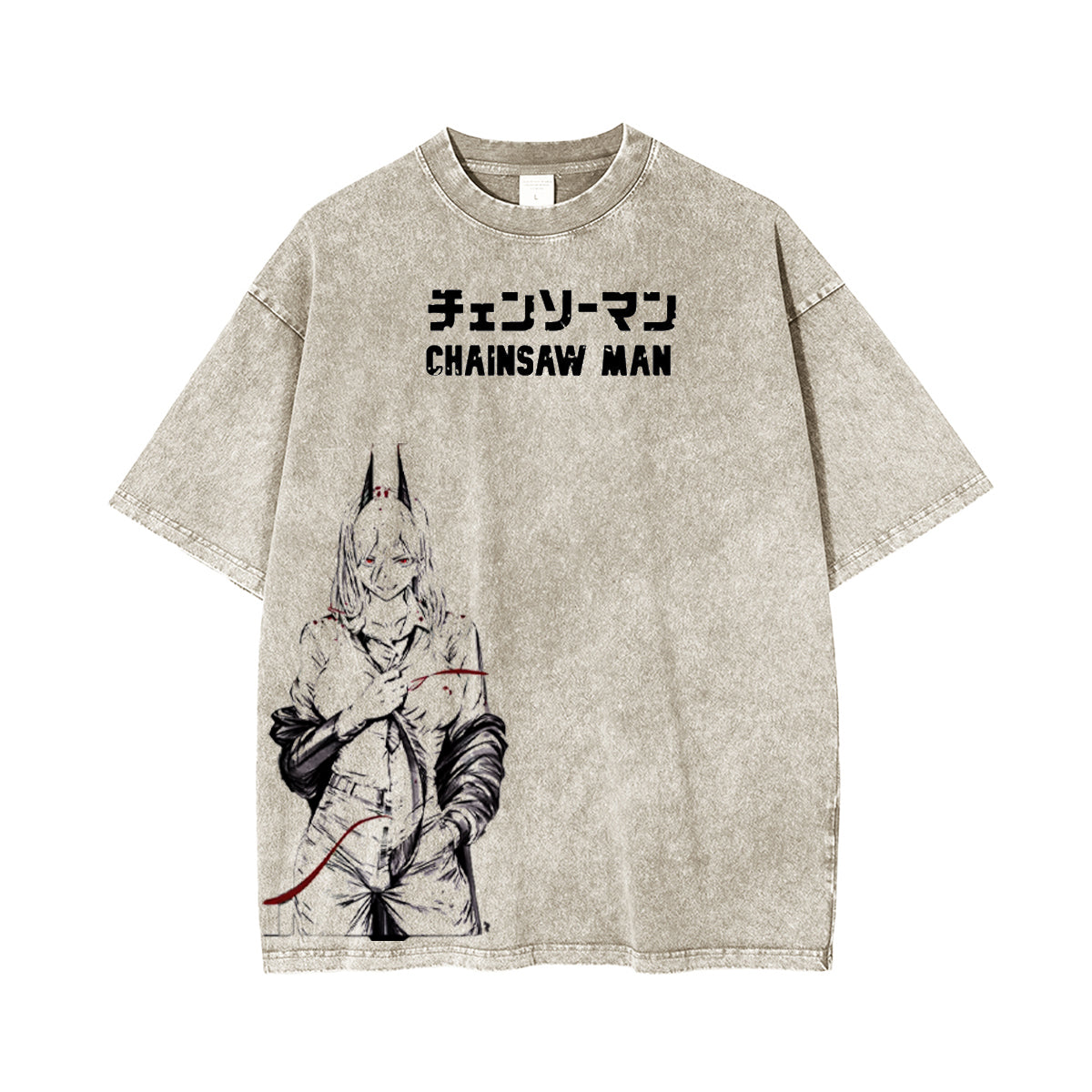 Camiseta unisex lavada de Chainsaw Man