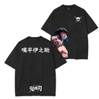 Camiseta unisex lavada de Inosuke, Demon Slayer Anime