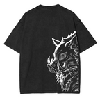 Inosuke, camiseta lavada unisex del anime Demon Slayer