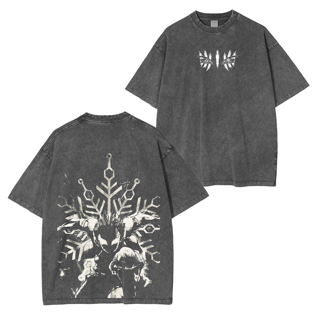 Akaza Upper Moon 3,Demon Slayer Anime Unsiex Washed T-Shirt