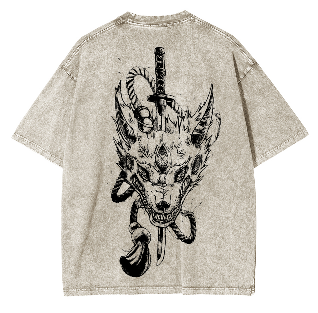 T-shirt Unisexe Délavé Chainsaw Man Anime
