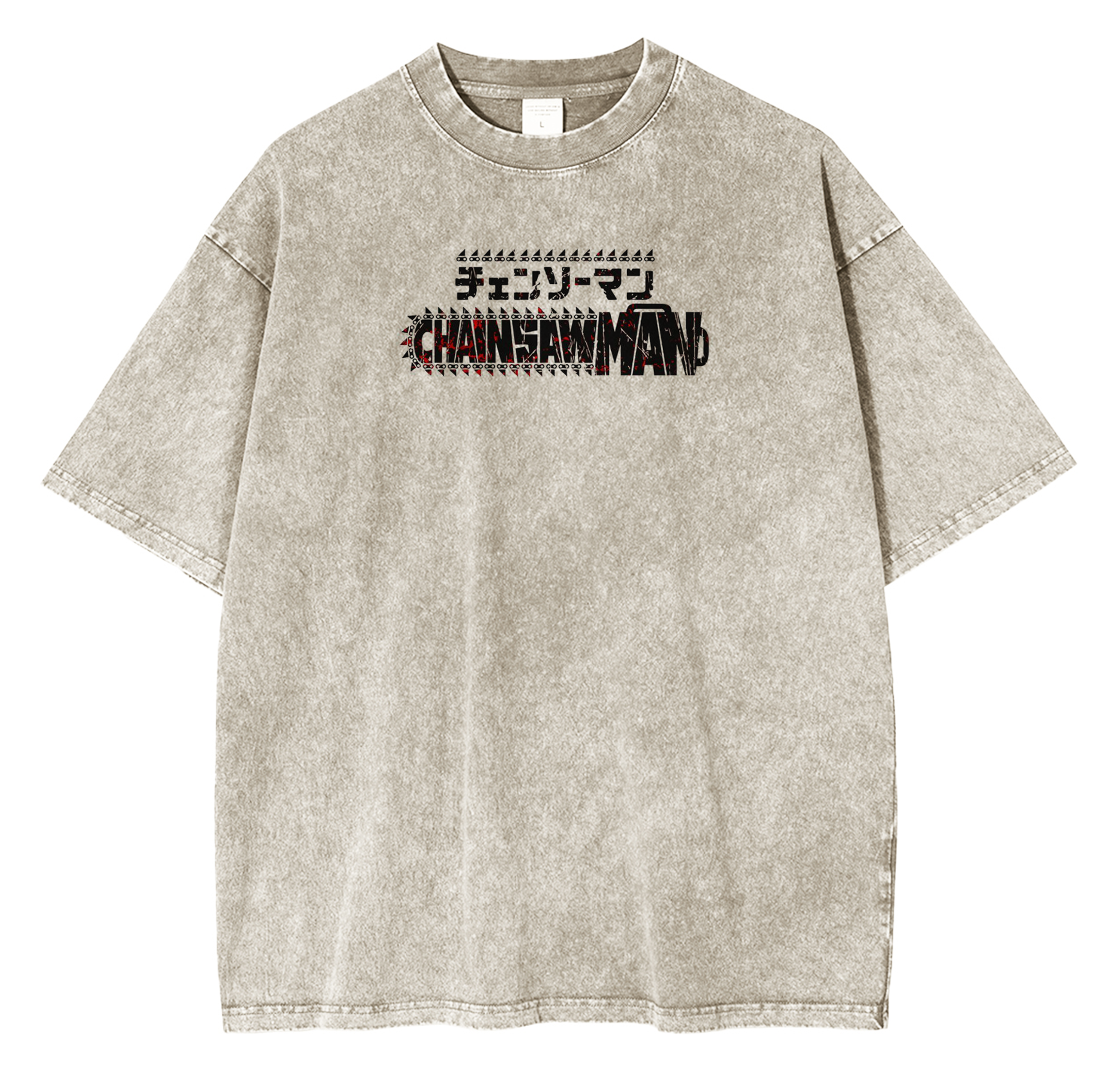 Camiseta lavada unisex de Chainsaw Man Anime