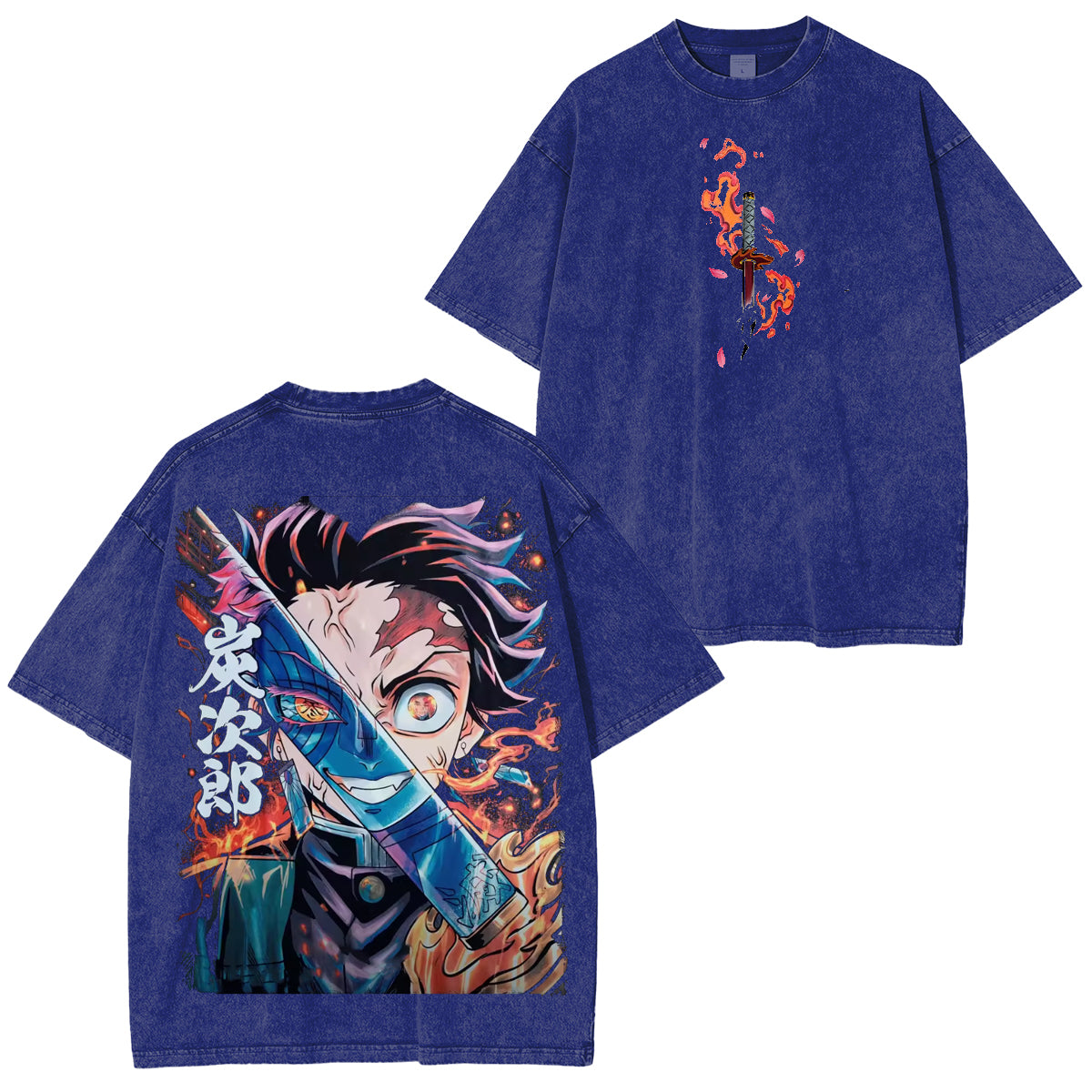 Camiseta clásica de Tanjiro con el Castillo Infinito de Demon Slayer