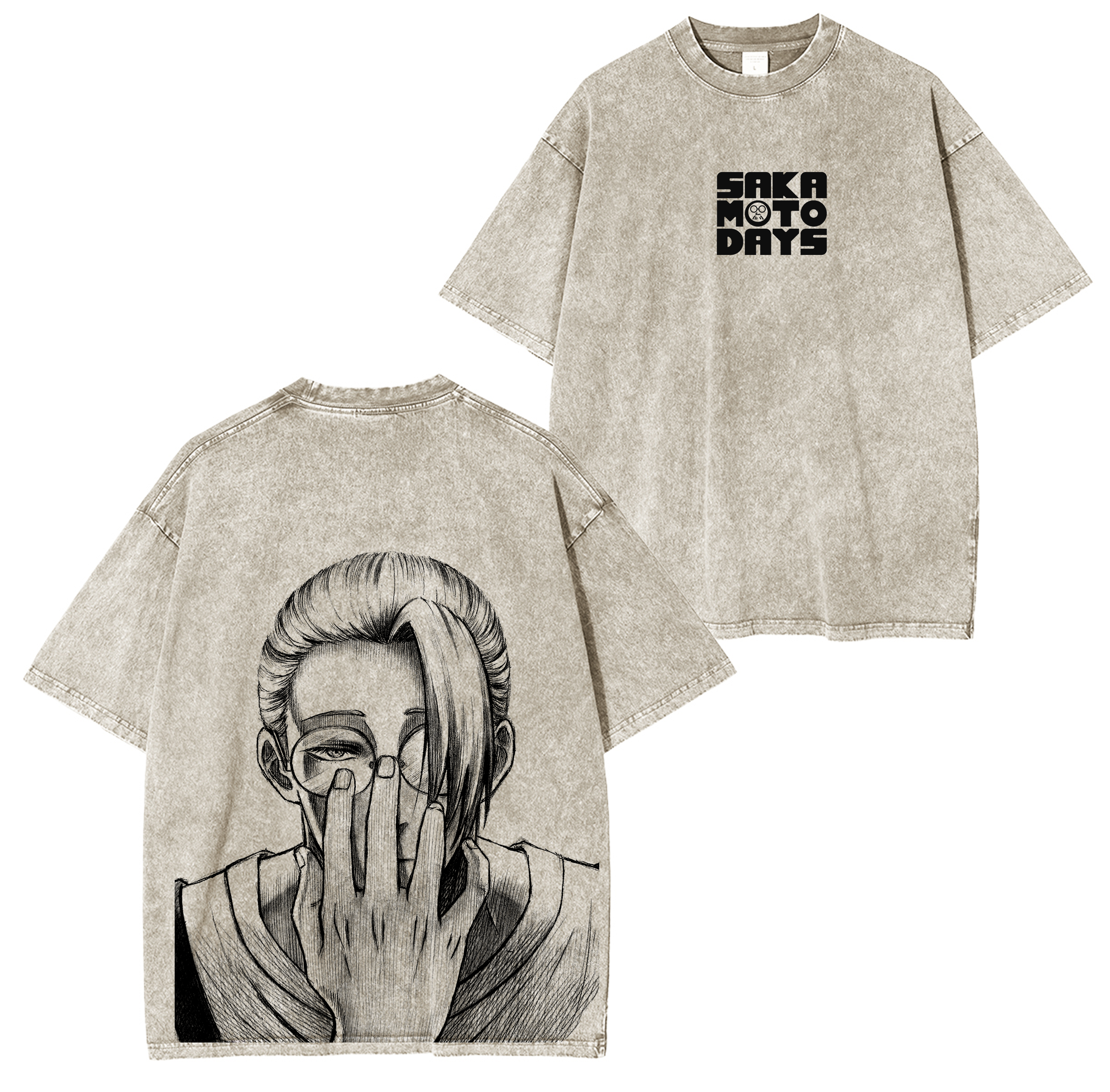 T-shirt unisexe délavé Sakamoto Days Anime