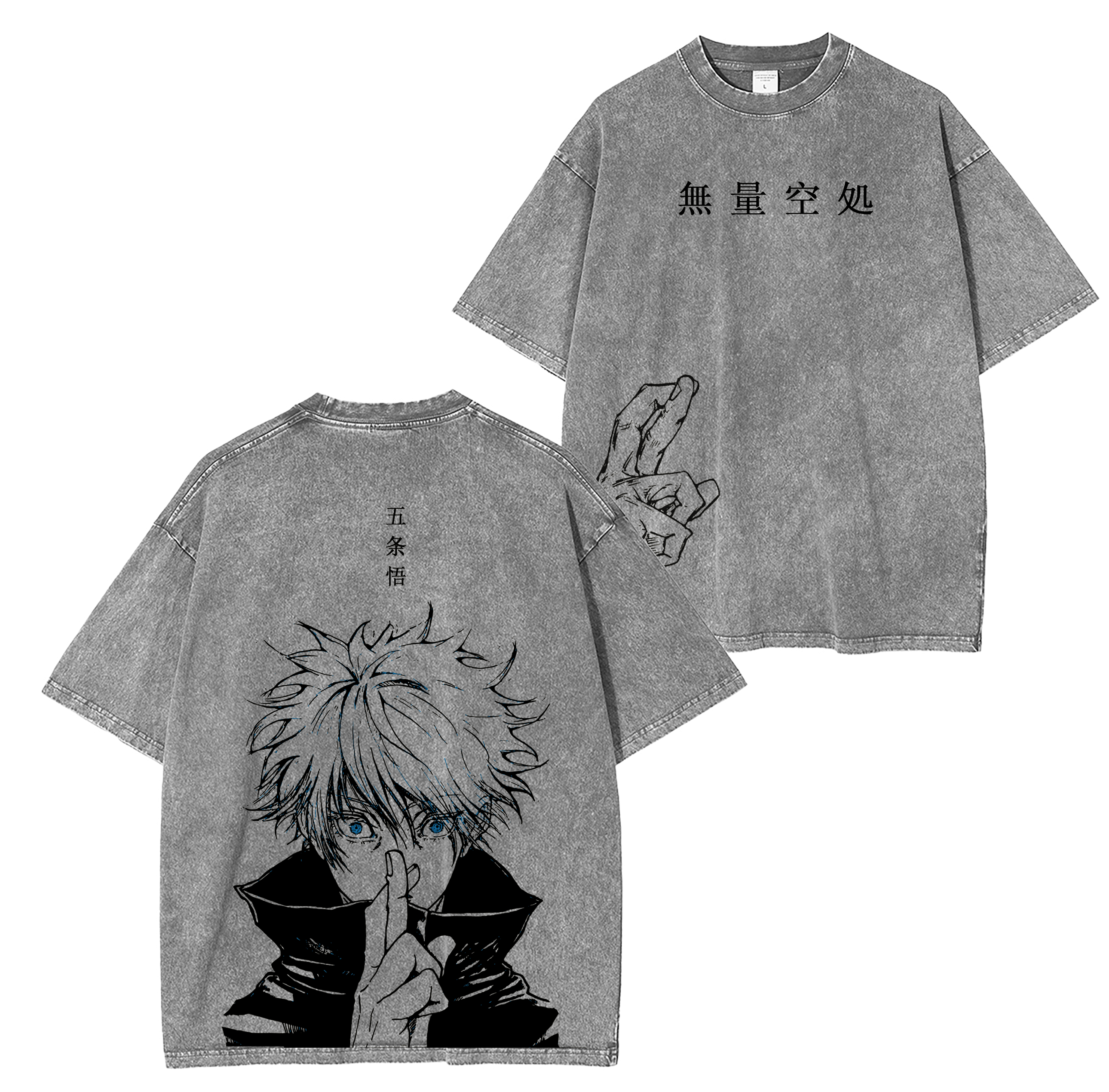 Camiseta Unisex Gojo Satoru Anime Lavada
