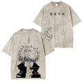 T-shirt délavé unisexe Gojo Satoru Anime