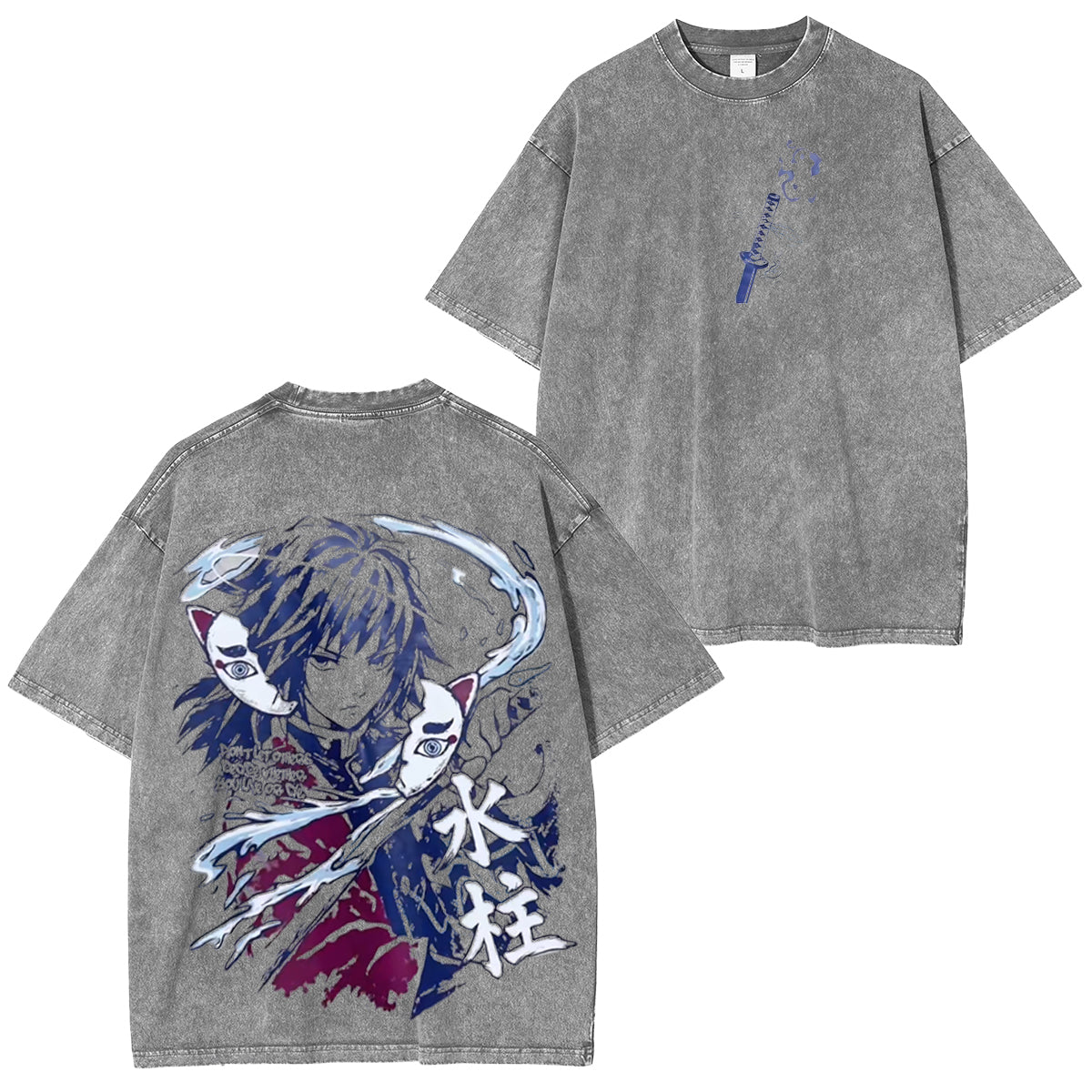 Water Hashira Tomioka Giyuu Washed T-Shirt