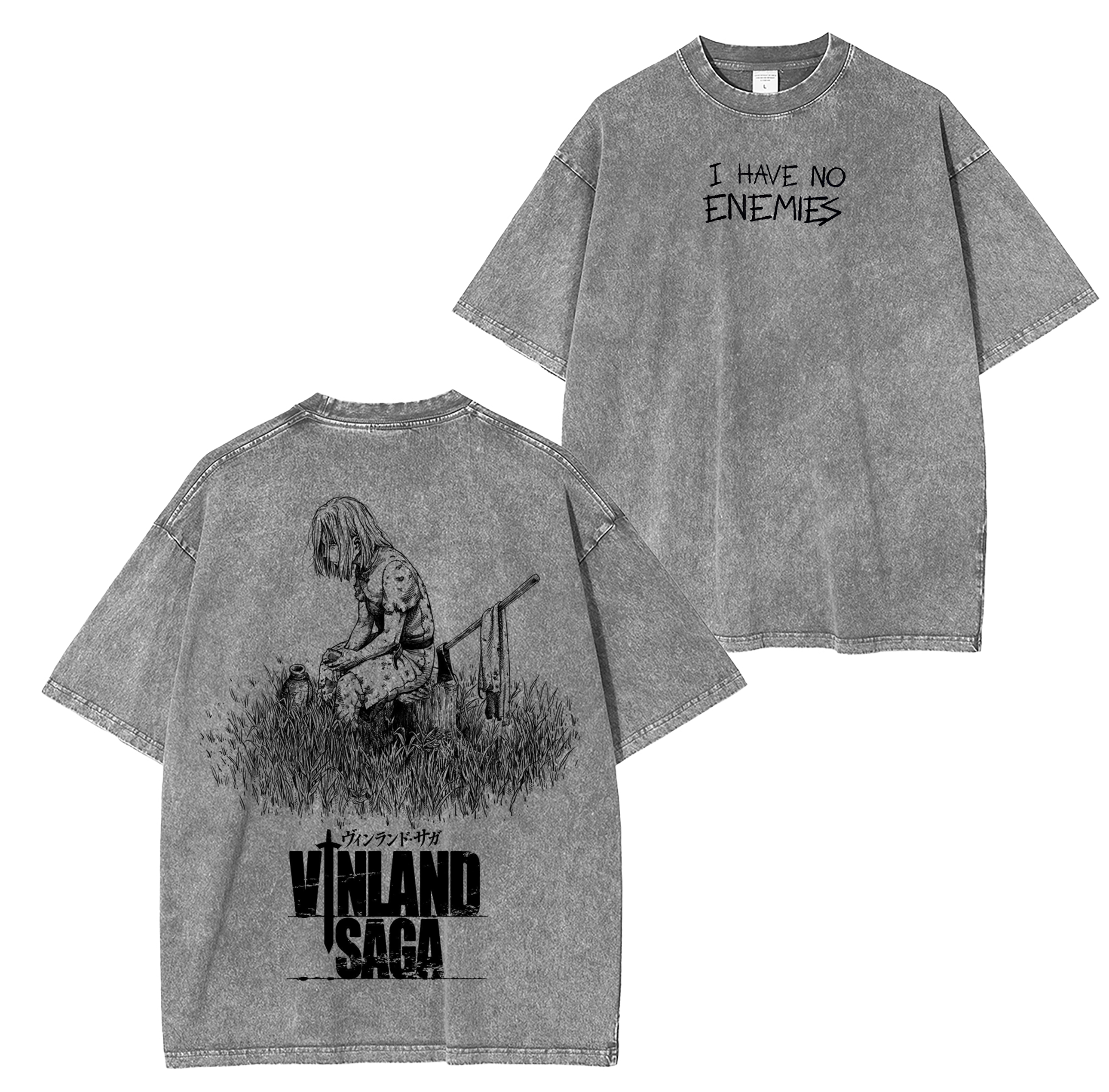 Camiseta unisex lavada de Vinland Saga Anime