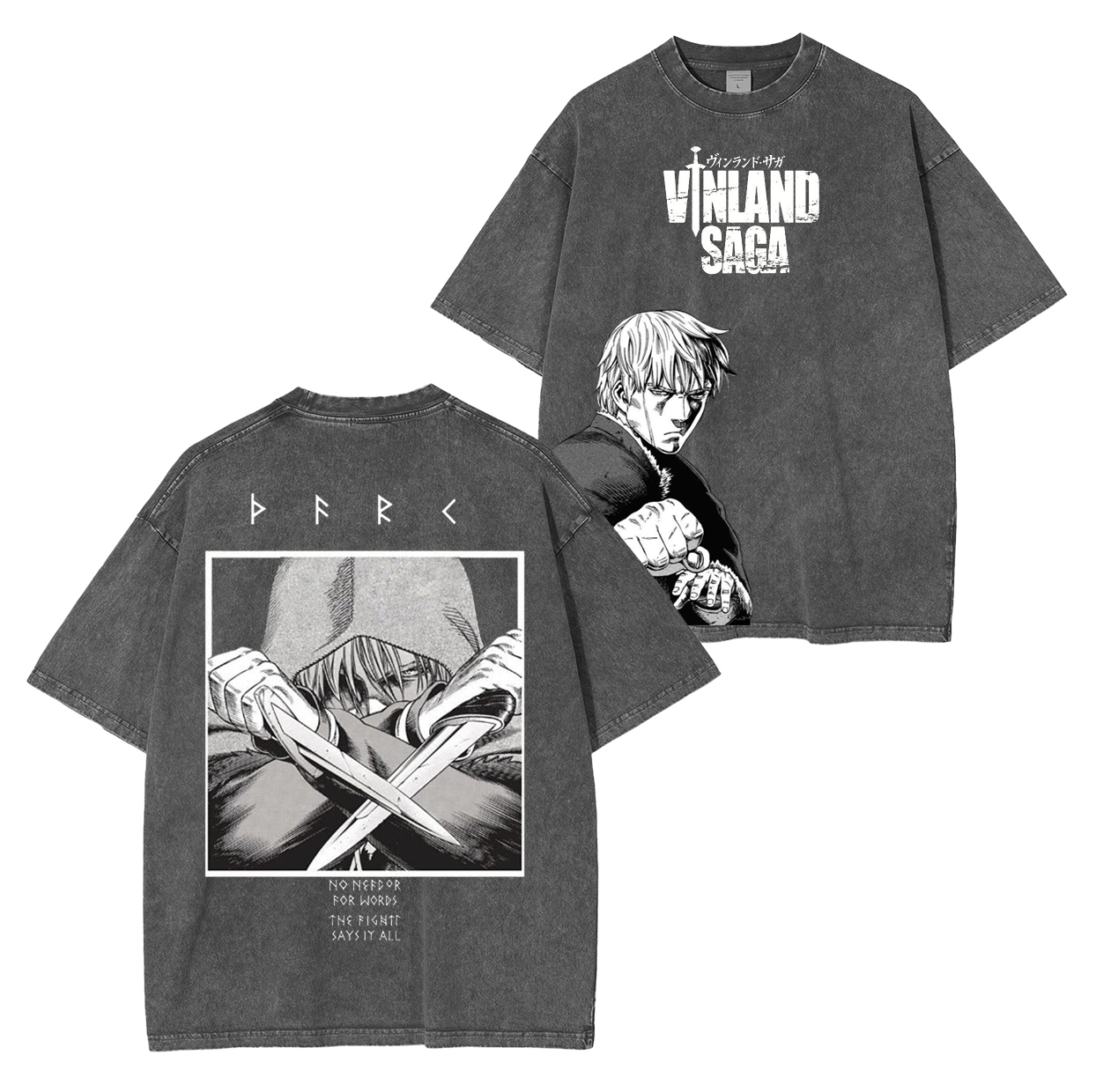 Camiseta unisex lavada Vinland Saga Anime
