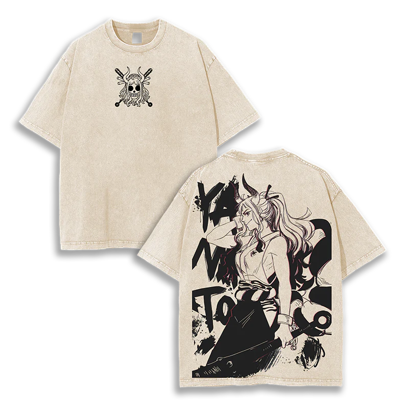 One Piece Anime Unsiex Washed T-Shirt