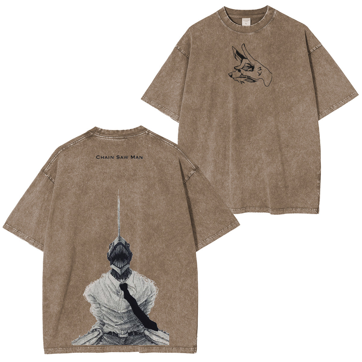 Camiseta unisex lavada de Chainsaw Man