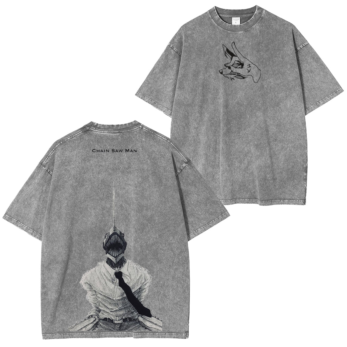 Camiseta unisex lavada de Chainsaw Man