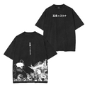 Camiseta lavada unisex Gojo vs Sukuna