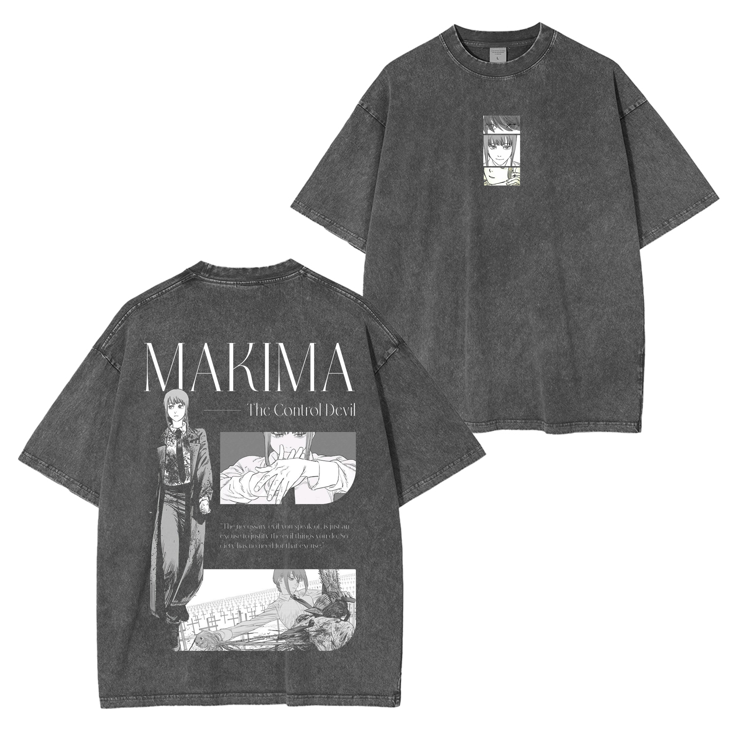 Camiseta unisex lavada de Chainsaw Man