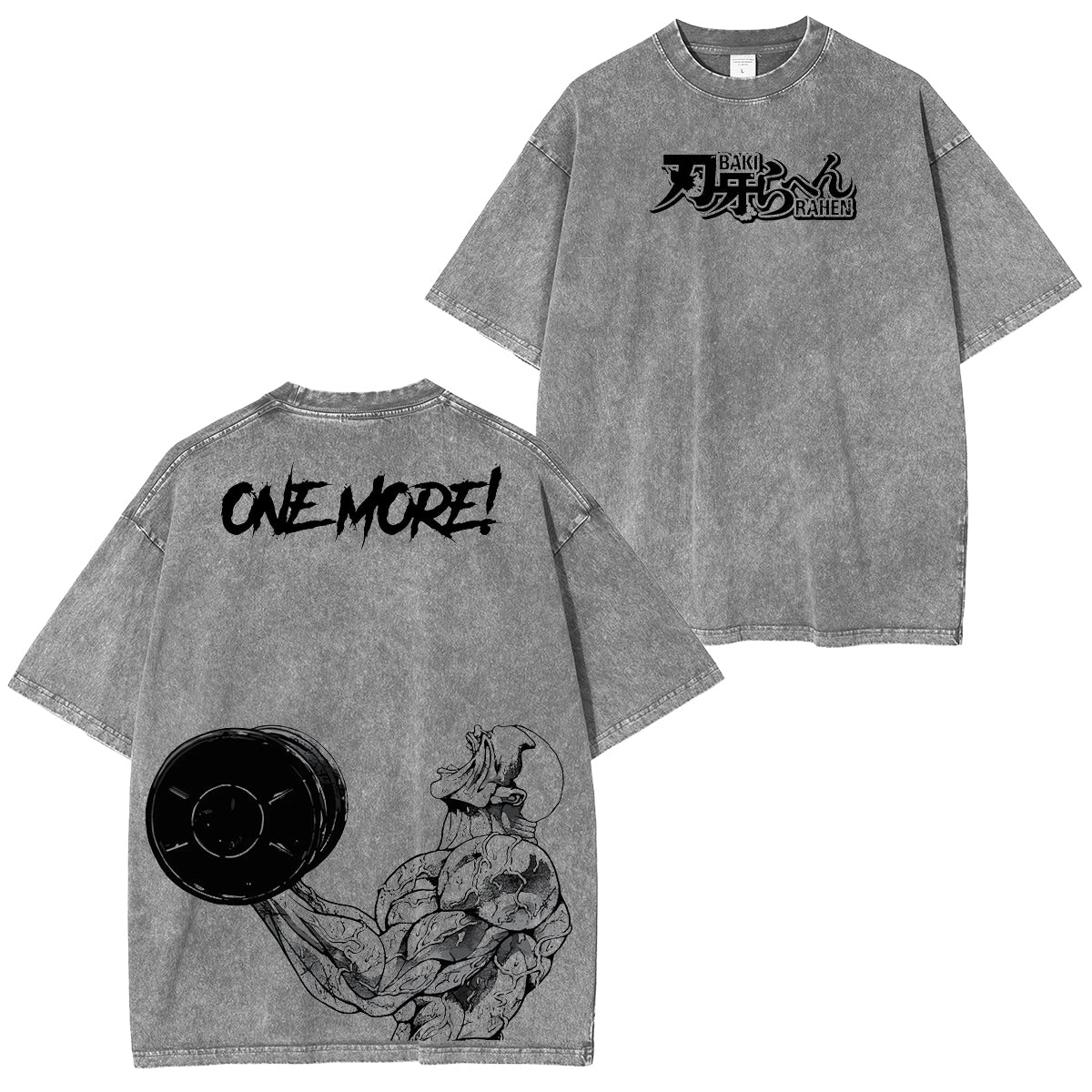 Camiseta unisex lavada Jack Hanma ONE MORE