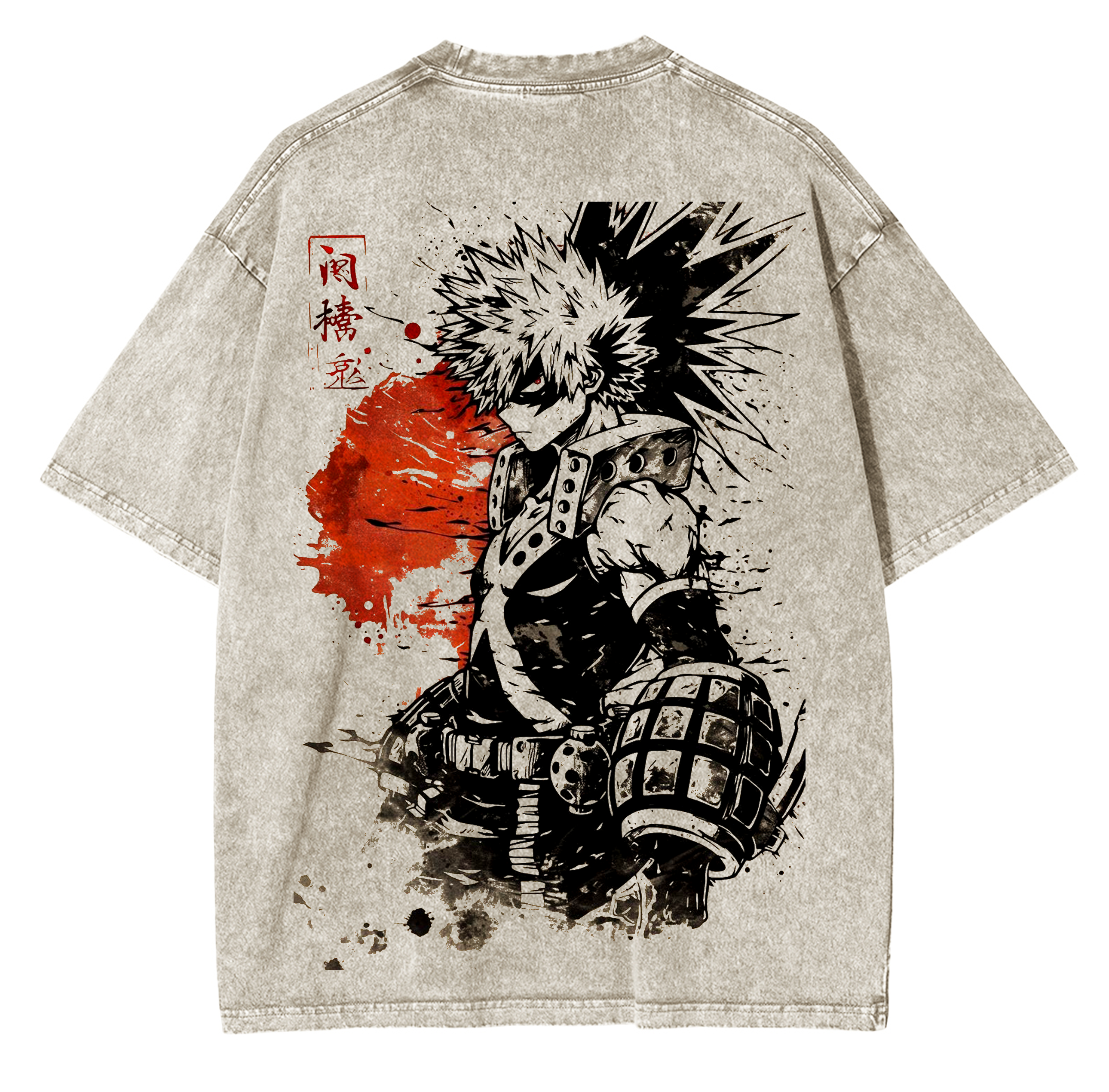 Katsuki Bakugo  Anime Unsiex Washed T-Shirt