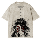 Camiseta unisex lavada de Demon Slayer Kokushibo anime