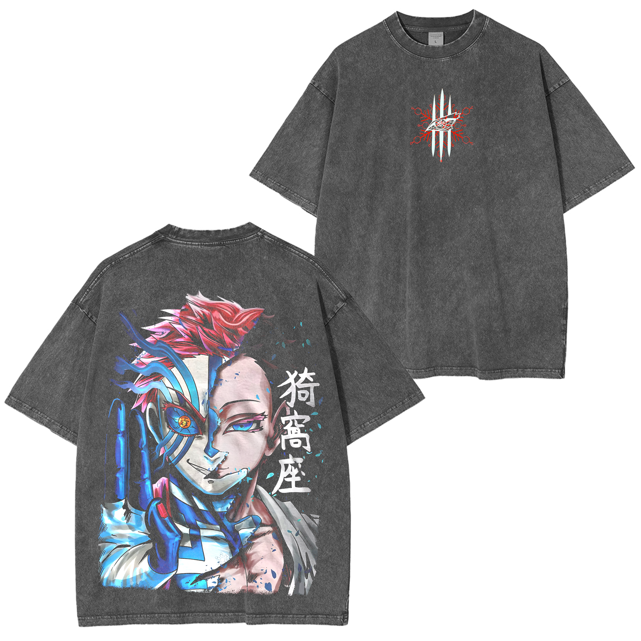 Limited Akaza ,DEMON SLAYER  Washed T-shirt/Crewneck/Hoodie