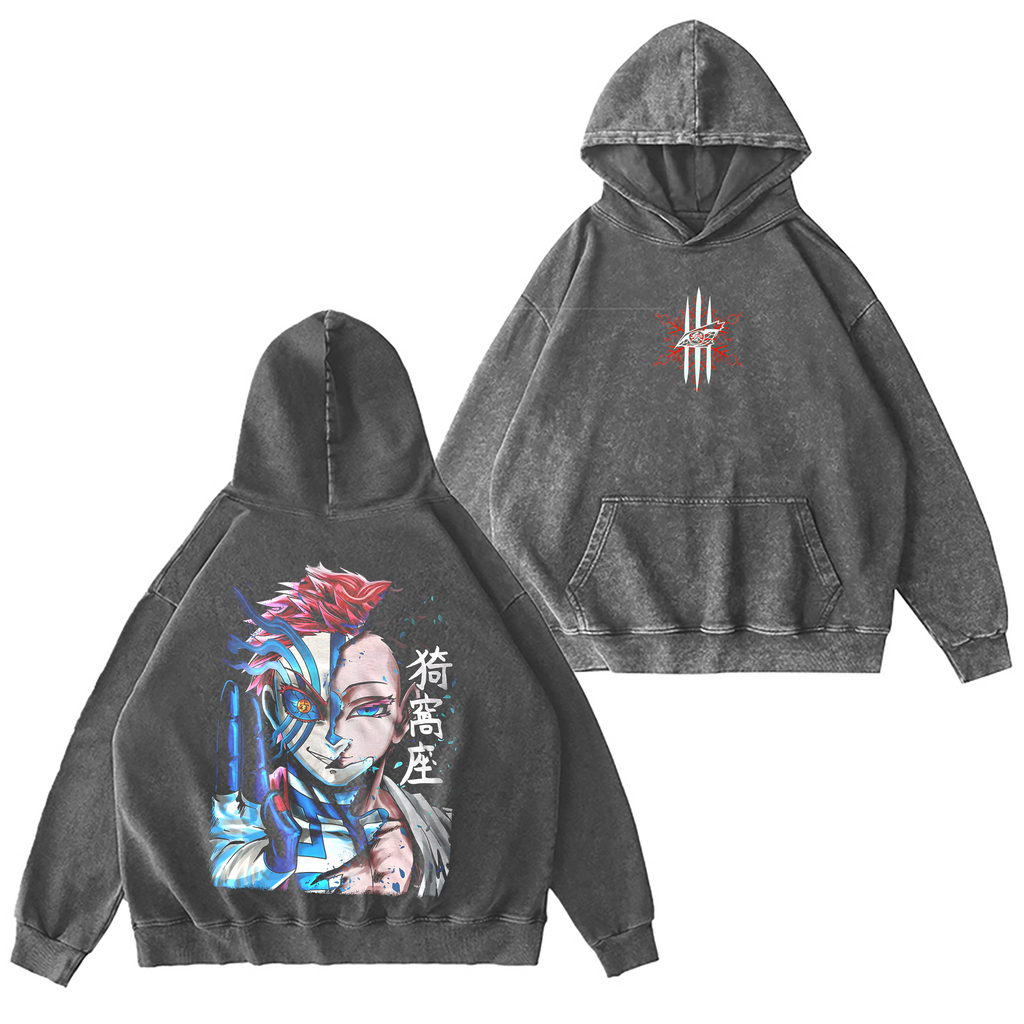 Limited Akaza ,DEMON SLAYER  Washed T-shirt/Crewneck/Hoodie