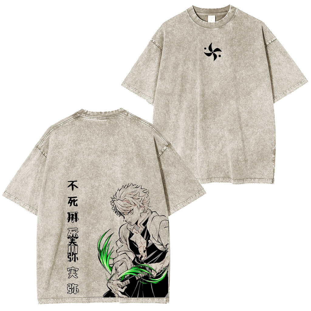 Demon Slayer: Sanemi Vintage washed T-shirt/Crewneck/Hoodie