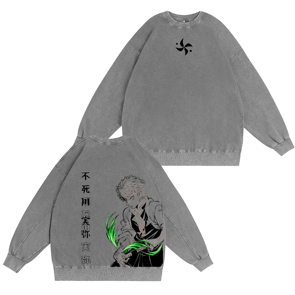 Demon Slayer: Sanemi Vintage washed T-shirt/Crewneck/Hoodie