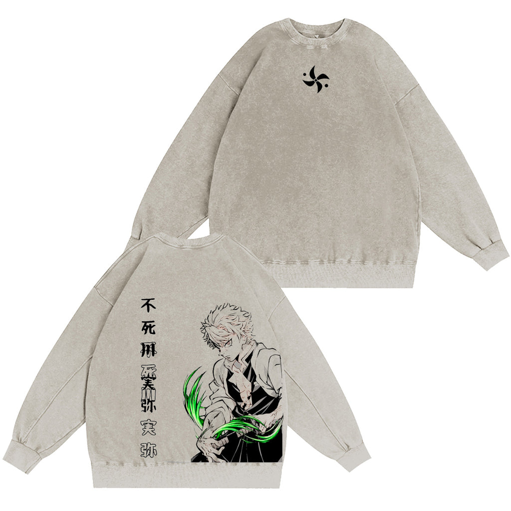 Demon Slayer: Sanemi Vintage washed T-shirt/Crewneck/Hoodie