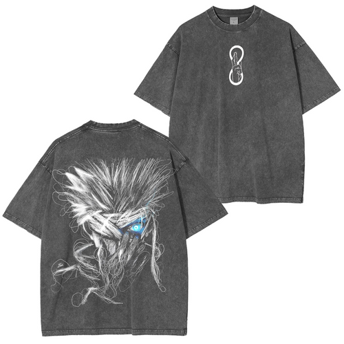 Gojo Satoru El Honrado Sensei Rojo Jujutsu Kaisen Camiseta/Sudadera de Cuello Redondo/Sudadera con Capucha Lavada
